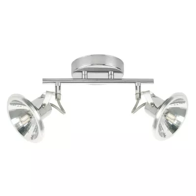 LED nástěnné / stropní bodové osvětlení MOON - 2xG9, 3,5W, 3000K (teplá bílá), chromované