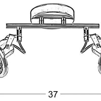 LED nástěnné / stropní bodové osvětlení MOON - 2xG9, 3,5W, 3000K (teplá bílá), chromované