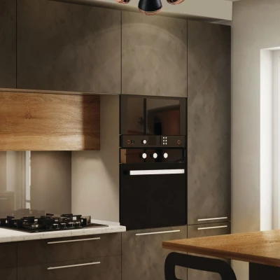 Stropní kulaté bodové svítidlo NERIA - 3xE14, 40W, černé / měděné