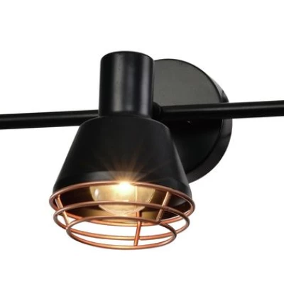 Stropní bodové svítidlo NERIA - 3xE14, 40W, černé / měděné