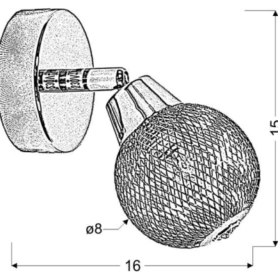 Nástěnné bodové osvětlení NOVEL - 1xG9, 40W, chromované