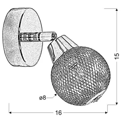 Nástěnné bodové osvětlení NOVEL - 1xG9, 40W, chromované