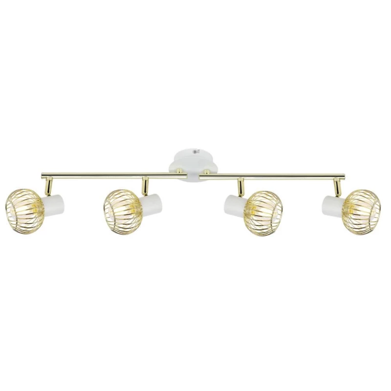 Stropní bodové osvětlení OSLO - 4xE14, 40W, bílé / zlaté