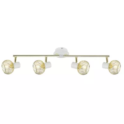 Stropní bodové osvětlení OSLO - 4xE14, 40W, bílé / zlaté