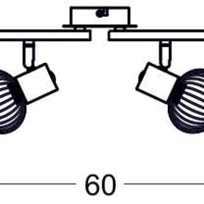 Stropní bodové osvětlení OSLO - 4xE14, 40W, bílé / zlaté