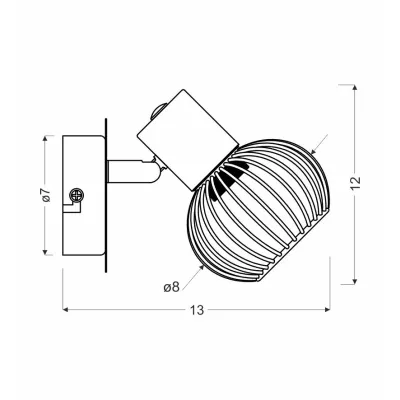 Nástěnné bodové osvětlení OSLO - 1xE14, 40W, černé / chromované