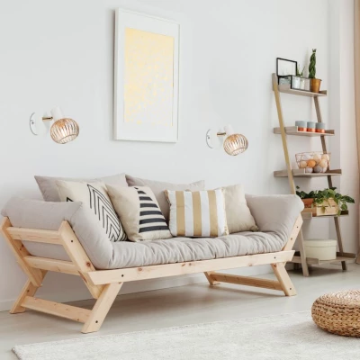 Nástěnné bodové osvětlení OSLO - 1xE14, 40W, bílé / zlaté