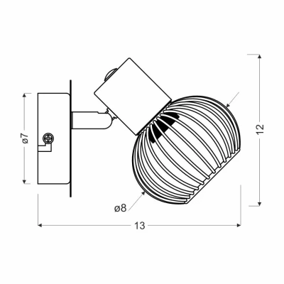 Nástěnné bodové osvětlení OSLO - 1xE14, 40W, bílé / zlaté