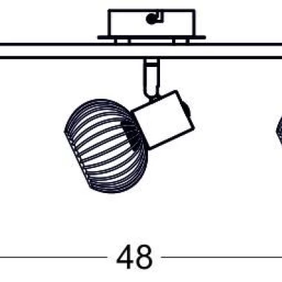 Stropní bodové svítidlo OSLO - 3xE14, 40W, černé / chromované