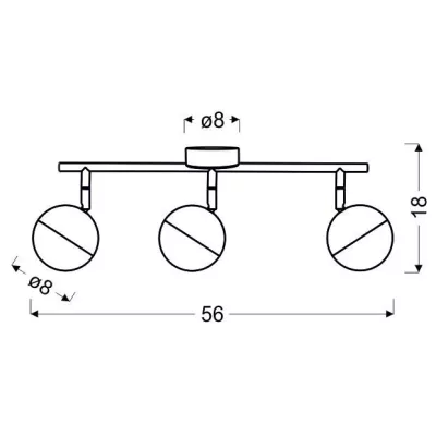 Stropní LED bodové osvětlení PARTY - 3x3W, RGB, chromované