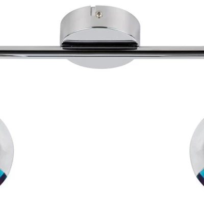 Nástěnné / stropní LED bodové osvětlení PARTY - 2x3W, RGB, chromované