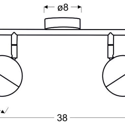 Nástěnné / stropní LED bodové osvětlení PARTY - 2x3W, RGB, chromované