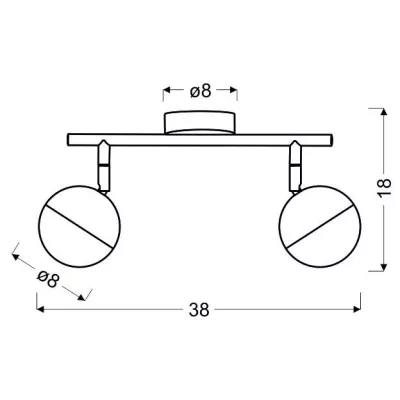 Nástěnné / stropní LED bodové osvětlení PARTY - 2x3W, RGB, chromované