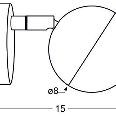 Nástěnné LED bodové osvětlení PARTY - 1x3W, RGB, chromované
