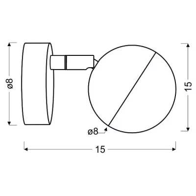 Nástěnné LED bodové osvětlení PARTY - 1x3W, RGB, chromované