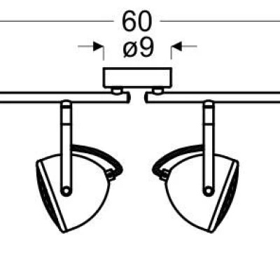 Stropní industriální bodové světlo PENT - 4xGU10, 50W, šedé