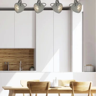 Stropní industriální bodové světlo PENT - 4xGU10, 50W, šedé