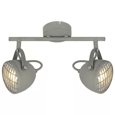 Nástěnné / stropní industriální bodové svítidlo PENT - 2xGU10, 50W, šedé