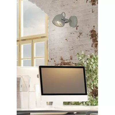 Nástěnné industriální bodové svítidlo PENT - 1xGU10, 50W, šedé