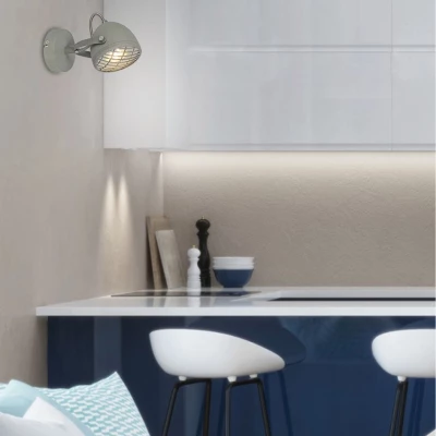 Nástěnné industriální bodové svítidlo PENT - 1xGU10, 50W, šedé