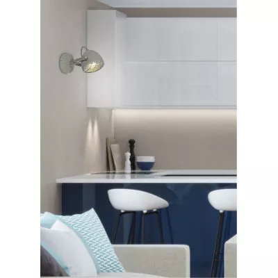 Nástěnné industriální bodové svítidlo PENT - 1xGU10, 50W, šedé