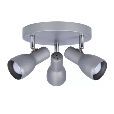 Bodové stropní svítidlo PICARDO - 3xE14, 40W, šedostříbrné