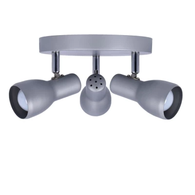 Bodové stropní svítidlo PICARDO - 3xE14, 40W, šedostříbrné