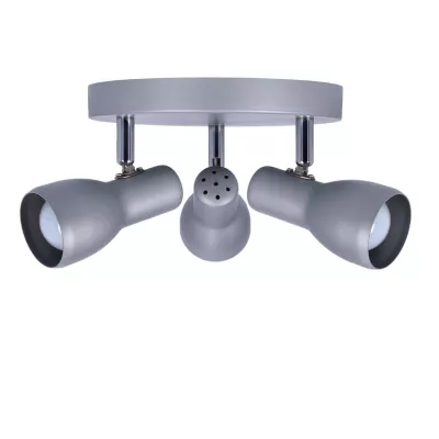 Bodové stropní svítidlo PICARDO - 3xE14, 40W, šedostříbrné