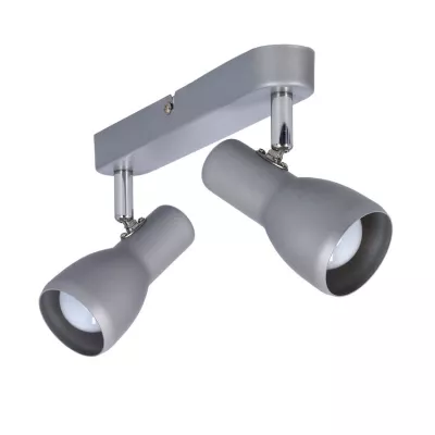 Bodové nástěnné / stropní svítidlo PICARDO - 2xE14, 40W, šedostříbrné