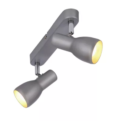 Bodové nástěnné / stropní svítidlo PICARDO - 2xE14, 40W, šedostříbrné