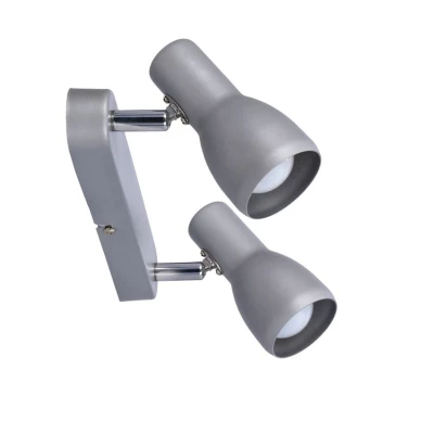 Bodové nástěnné / stropní svítidlo PICARDO - 2xE14, 40W, šedostříbrné