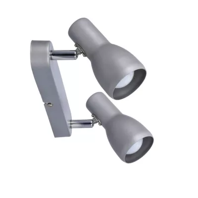 Bodové nástěnné / stropní svítidlo PICARDO - 2xE14, 40W, šedostříbrné