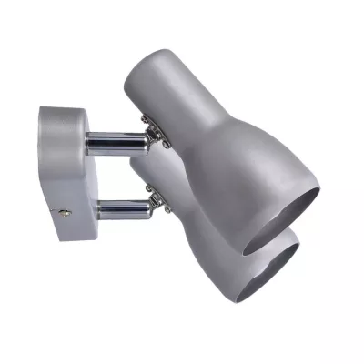 Bodové nástěnné / stropní svítidlo PICARDO - 2xE14, 40W, šedostříbrné