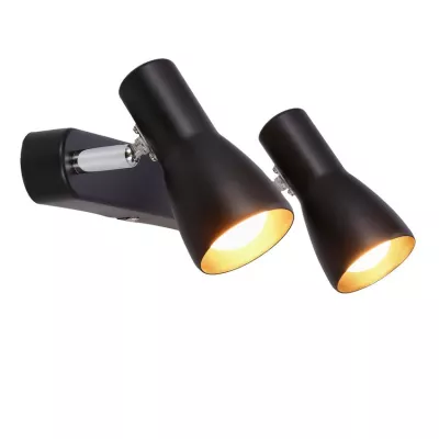 Bodové nástěnné / stropní svítidlo PICARDO - 2xE14, 40W, černé