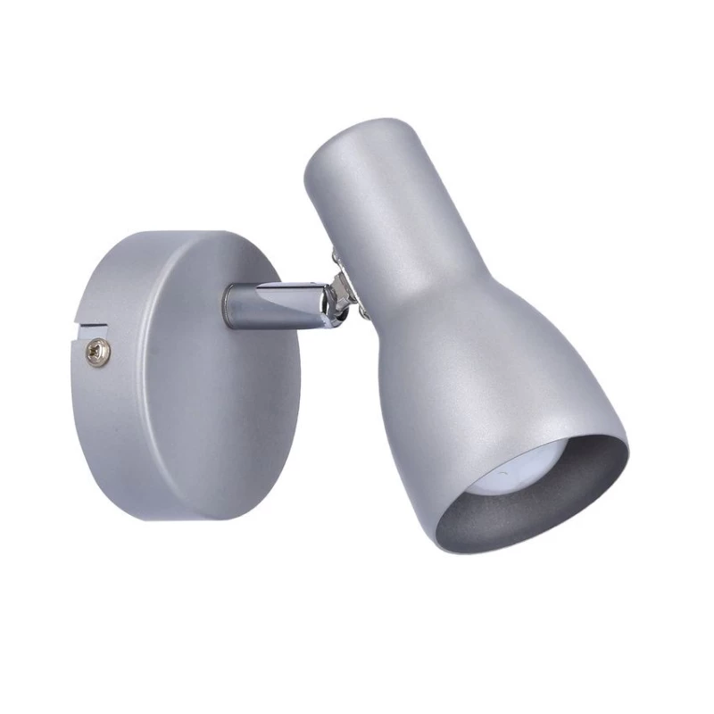 Bodové nástěnné svítidlo PICARDO - 1xE14, 40W, šedostříbrné