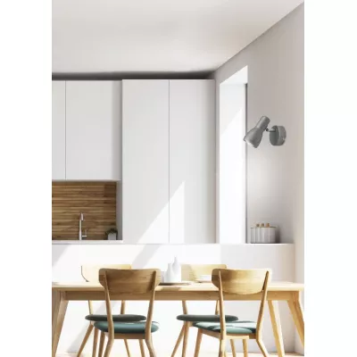 Bodové nástěnné svítidlo PICARDO - 1xE14, 40W, šedostříbrné