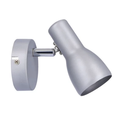 Bodové nástěnné svítidlo PICARDO - 1xE14, 40W, šedostříbrné