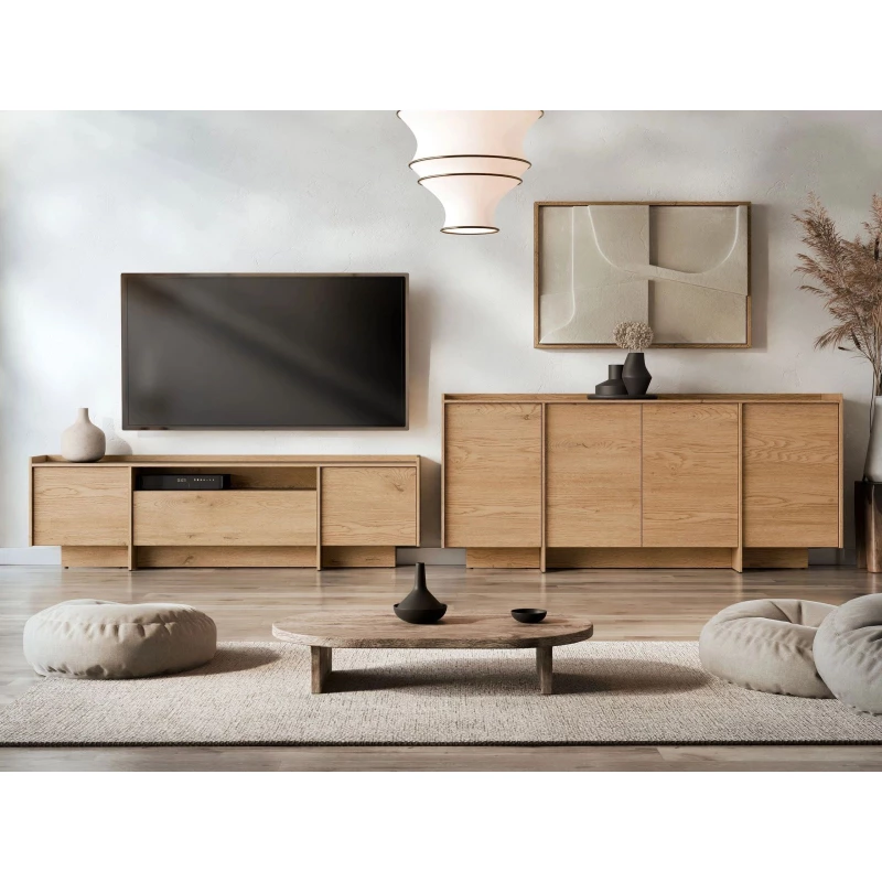 Obývací stěna DESMONES - dub cremona