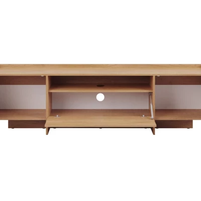 Široký televizní stolek DESMONES - dub cremona