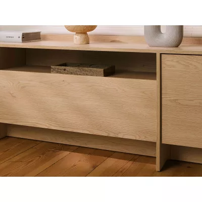 Široký televizní stolek DESMONES - dub cremona