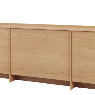 Široká komoda s dvířky DESMONES - dub cremona