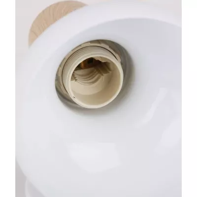 Skandinávské bodové nástěnné svítidlo PUERTO - 1xE14, 40W, hnědé / bílé