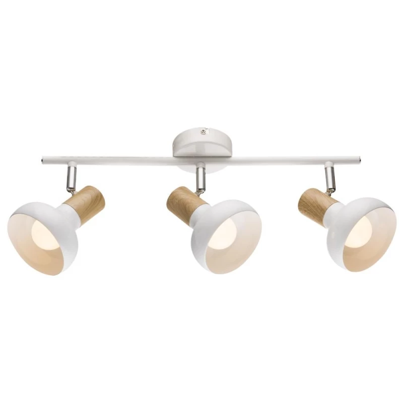 Skandinávské bodové stropní svítidlo PUERTO - 3xE14, 40W, hnědé / bílé