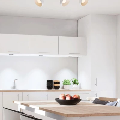 Skandinávské bodové stropní svítidlo PUERTO - 3xE14, 40W, hnědé / bílé