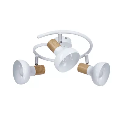 Skandinávské bodové stropní světlo PUERTO - 3xE14, 40W, hnědé / bílé