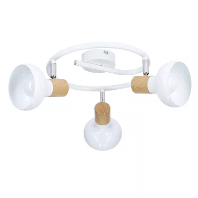 Skandinávské bodové stropní světlo PUERTO - 3xE14, 40W, hnědé / bílé