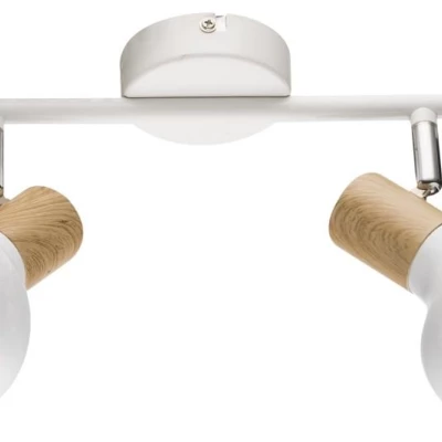 Skandinávské bodové nástěnné / stropní svítidlo PUERTO - 2xE14, 40W, hnědé / bílé