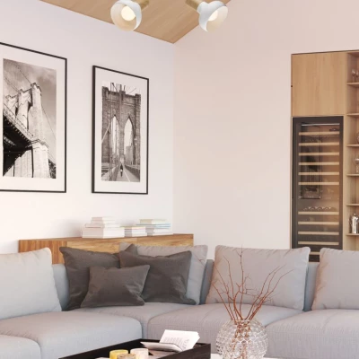 Skandinávské bodové nástěnné / stropní svítidlo PUERTO - 2xE14, 40W, hnědé / bílé