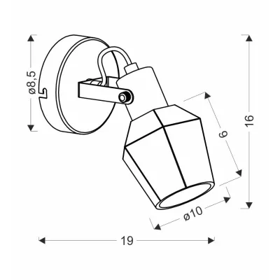 Moderní nástěnné bodové svítidlo RANDI - 1xE14, 40W, černé / kouřové sklo