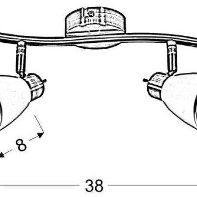 Stropní / nástěnné bodové svítidlo REGENT - 2xG9, 40W, patina / bílé